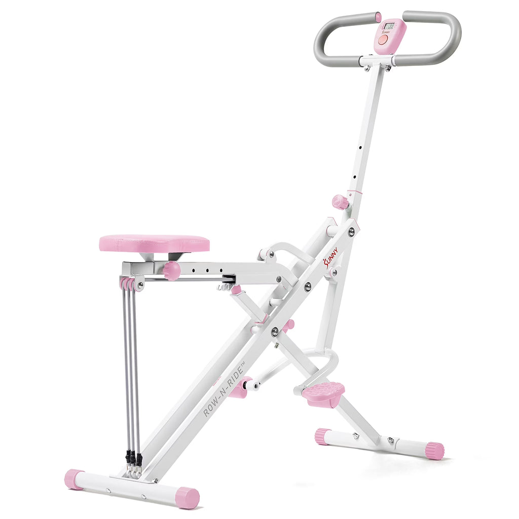 SMART Upright Row-N-Ride® Squat Assist Exerciser in Pink W Free Sunnyfit App via Bluetooth - P2100